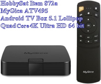 Receiver and Remote - MyGica ATV495 4K quad core Ultra HD android 5.1 lollipop TV Box HDMI 2.0
